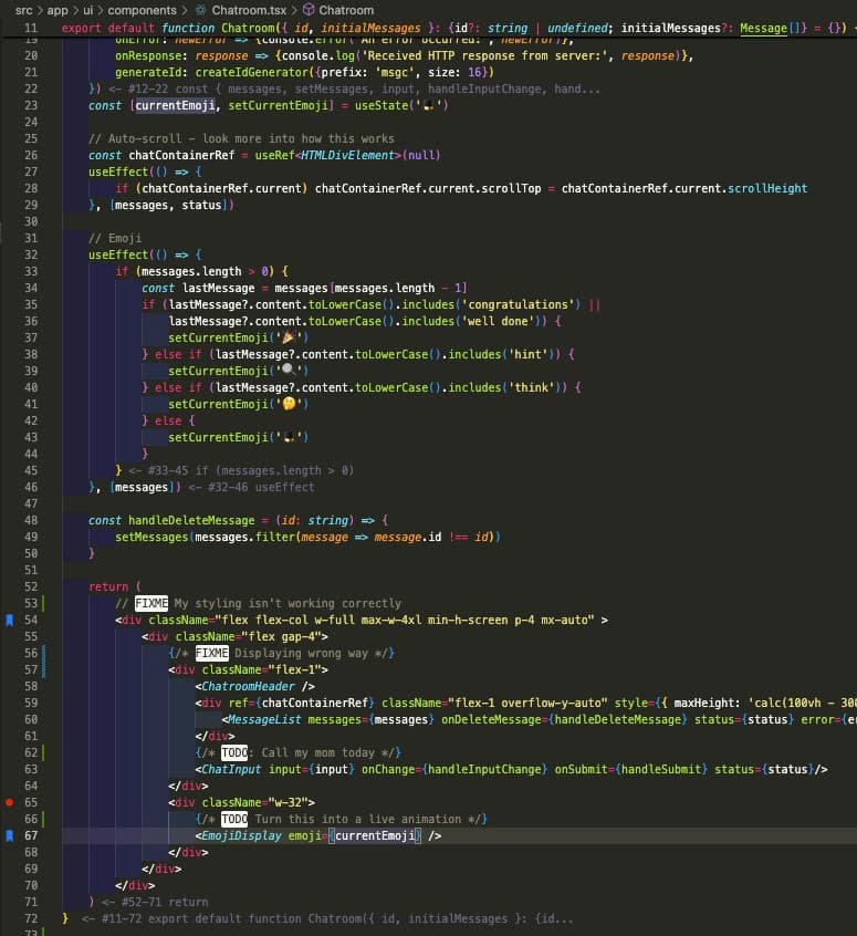 Screenshot showing Indent Rainbow extension in action