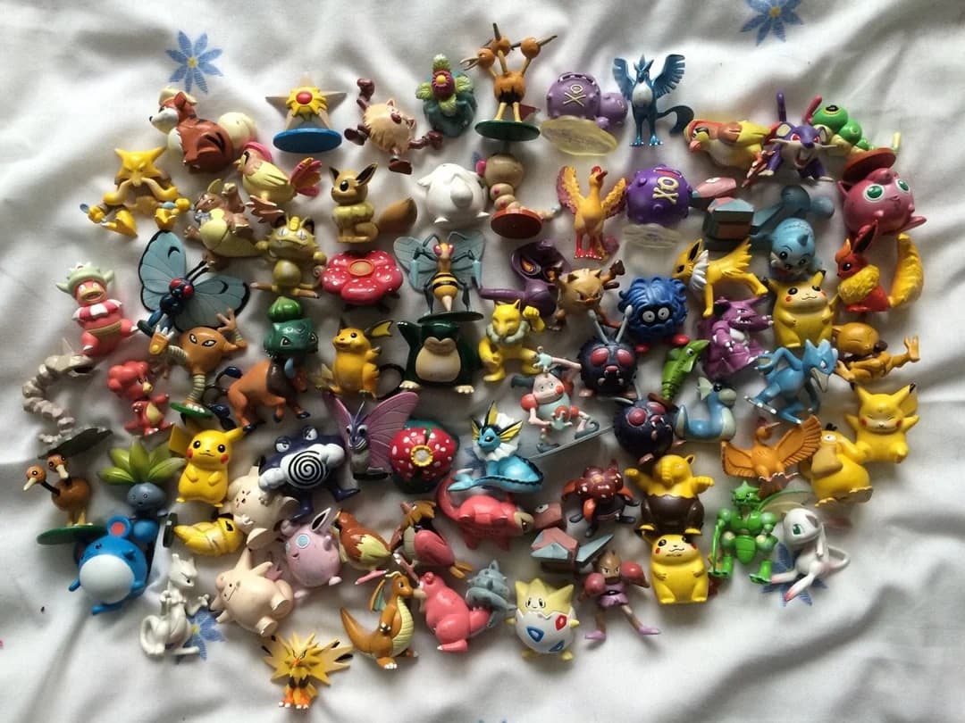 Collection of Pokemon figurines
